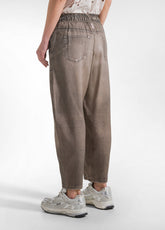 Balloon Denim Effect Pants - Black - DIGITAL BLACK DENIM | DEHA