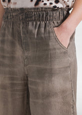 Balloon Denim Effect Pants - Black - DIGITAL BLACK DENIM | DEHA