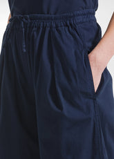 PANTALONI IN POPLINE ELASTICIZZATO BLU - Best Sellers | DEHA