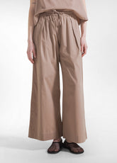 Hose Aus Stretch-Popeline - Braun - KHAKI BROWN | DEHA