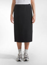 BLACK STRETCH POPLIN PENCIL SKIRT - BLACK | DEHA