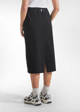 BLACK STRETCH POPLIN PENCIL SKIRT - BLACK | DEHA