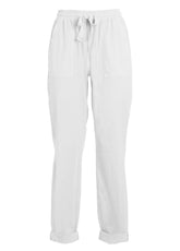 STRETCH POPLIN STRAIGHT PANTS - WHITE - WHITE | DEHA