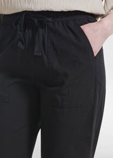 Stretch Poplin Straight Pants - Black - DEHA ESSENTIALS | DEHA