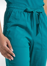 MATCHING TOP AND STRAIGHT-LEG TROUSERS IN STRETCH GREEN POPLIN - Everyday Sets | DEHA