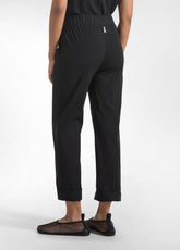 Stretch Poplin Straight Pants - Black - BLACK | DEHA