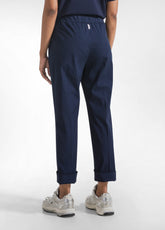 Stretch Poplin Straight Pants - Blue - BLUE NIGHT | DEHA