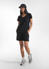 SHORTS IN TWILL DI LYOCELL NERO - Bermuda | DEHA