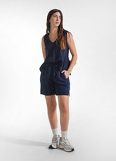 Lyocell Twill Shorts - Blue - Shorts | DEHA