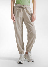 PANTALONI JOGGER IN LYOCELL BEIGE - CLAY BEIGE | DEHA
