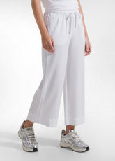 PANTALONI CROP IN LYOCELL BIANCO - WHITE | DEHA