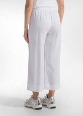 PANTALONI CROP IN LYOCELL BIANCO - WHITE | DEHA