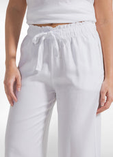 PANTALONI CROP IN LYOCELL BIANCO - WHITE | DEHA