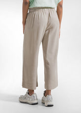 PANTALONI CROP IN LYOCELL BEIGE - CLAY BEIGE | DEHA