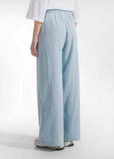 Lyocell Denim Palazzo Pants - Blue - ULTRA LIGHT DENIM | DEHA