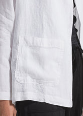 Linen Blazer - White - WHITE | DEHA