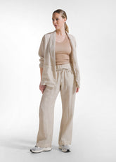 BLAZER IN LINO EFFETTO SFUMATO BEIGE - CLAY BEIGE | DEHA