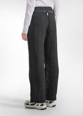 PANTALONI DRITTI IN LINO EFFETTO SFUMATO NERO - BLACK | DEHA