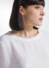 TOP AMPIO IN LINO BIANCO - WHITE | DEHA