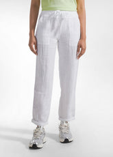 PANTALONI IN LINO BIANCO - WHITE | DEHA