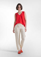 PANTALONI IN LINO BIANCO - CREAM | DEHA