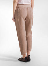 Linen Pants - Brown - KHAKI BROWN | DEHA