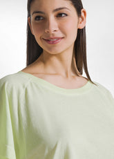 T-SHIRT EFFETTO SFUMATO IN COTONE ORGANICO GIALLO - LIME | DEHA