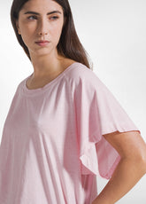 Ombre Effect T-Shirt In Organic Cotton - Pink - BLUSH PINK | DEHA
