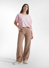 Ombre Effect T-Shirt In Organic Cotton - Pink - BLUSH PINK | DEHA