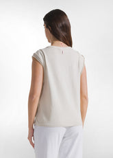 T-SHIRT GRAFICA EFFETTO FADE BEIGE - CLAY BEIGE | DEHA