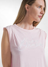 T-SHIRT GRAFICA EFFETTO FADE ROSA - BLUSH PINK | DEHA