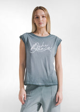 T-SHIRT GRAFICA EFFETTO FADE VERDE - New In | SS26: READY WHEN YOU ARE | DEHA