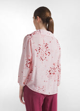 Printed Viscose Shirt Crumpled Effect - Pink - PINK & DOTS | DEHA