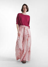 PANTALONI LARGHI IN VISCOSA EFFETTO STROPICCIATO ROSA - Best Sellers | DEHA