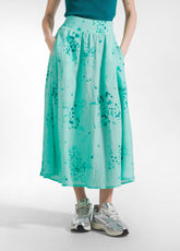 GONNA IN VISCOSA EFFETTO STROPICCIATO BLU - AQUA | DEHA