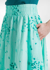 GONNA IN VISCOSA EFFETTO STROPICCIATO BLU - AQUA | DEHA