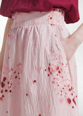 GONNA IN VISCOSA EFFETTO STROPICCIATO ROSA - PINK & DOTS | DEHA