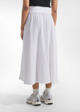 GONNA IN VISCOSA EFFETTO STROPICCIATO BIANCO - WHITE | DEHA