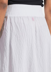 GONNA IN VISCOSA EFFETTO STROPICCIATO BIANCO - Vestiti, Gonne e Tute | DEHA