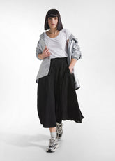 GONNA IN VISCOSA EFFETTO STROPICCIATO NERO - Vestiti, Gonne e Tute | DEHA