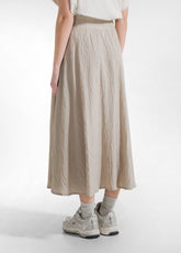 GONNA IN VISCOSA EFFETTO STROPICCIATO BEIGE - CLAY BEIGE | DEHA