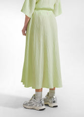 GONNA IN VISCOSA EFFETTO STROPICCIATO GIALLO - LIME | DEHA