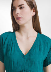 ABITO LUNGO IN VISCOSA EFFETTO STROPICCIATO VERDE - Vestiti, Gonne e Tute | DEHA