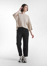 T-SHIRT AMPIA IN VISCOSA EFFETTO STROPICCIATO BEIGE - Top & T-shirts | DEHA