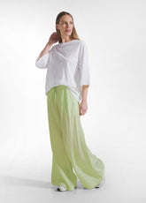 COMPLETO T-SHIRT AMPIA E PANTALONI LARGHI IN VISCOSA EFFETTO STROPICCIATO GIALLO - | DEHA