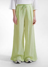 COMPLETO T-SHIRT AMPIA E PANTALONI LARGHI IN VISCOSA EFFETTO STROPICCIATO GIALLO - | DEHA