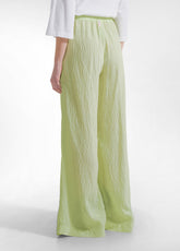 COMPLETO T-SHIRT AMPIA E PANTALONI LARGHI IN VISCOSA EFFETTO STROPICCIATO GIALLO - | DEHA