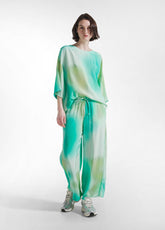 T-SHIRT AMPIA IN VISCOSA HABUTAI BLU - Top & T-shirts | DEHA