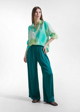 Viscose Habutai Shirt - Blue - AQUA | DEHA