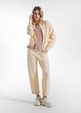 Straight-Leg Slub Cotton Trousers - Pink - BUTTER PEACH | DEHA